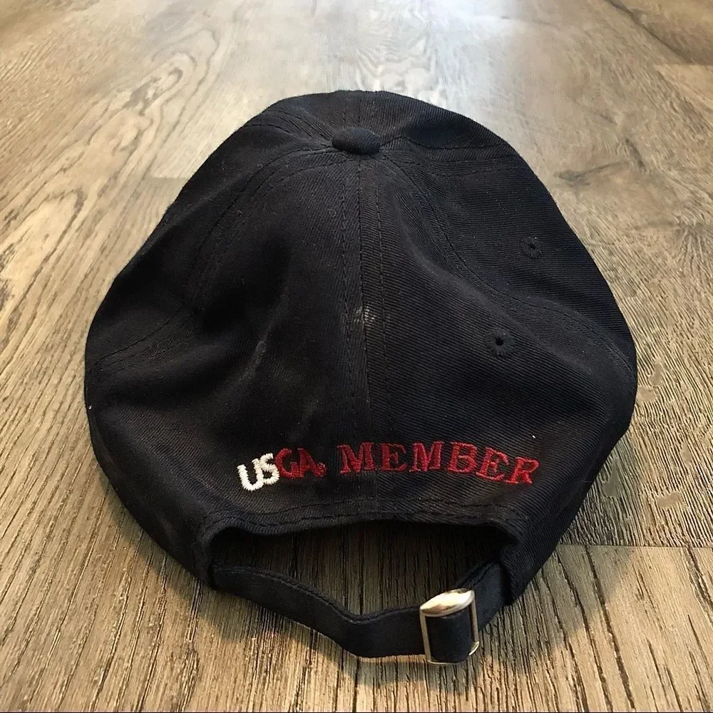 Usga 𝅺2011 Us Open Congressional Usga Member Golf Hat Cap Black Adjustable